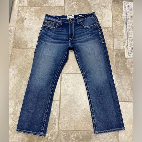 Ariat M5 Straight Fit Jeans Men’s 38x30 Dark Wash Stretch Denim. LNWO Tags - Picture 12 of 13